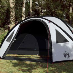 Cort camping cupola 4 persoane alb, tesatura opaca, impermeabil GartenMobel Dekor