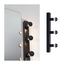 Corp de iluminat pentru oglindă de baie Paulmann 80097 3xE14/40W IP44 REGULA 230V negru
