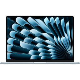 Laptop Apple MacBook Air 15", cu procesor Apple M4, 10 nuclee CPU si 10 nuclee GPU, 16GB RAM, 512GB, Sky Blue, Tastatura Internationala, Manual RO