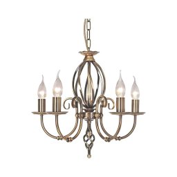 Lustră pe lanț Elstead ART5-AGD-BRASS ARTISAN 5xE14/60W/230V