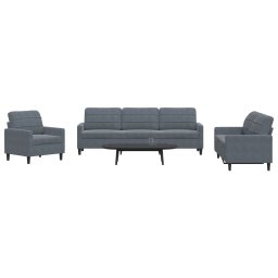 Set de canapele cu perne, 4 piese, gri închis, catifea GartenMobel Dekor
