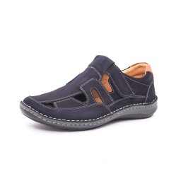 Pantofi bărbătești de vară Otter OT9543 42-2 din piele naturală bleumarin, decupați și comozi