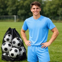 Echipament sport personalizabil, poliester 100%, albastru azur