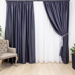 Draperie opaca, Hiko Blackout, dimout antracit, cu rejansa Premium, creion de 6,5cm, 1 bucata
