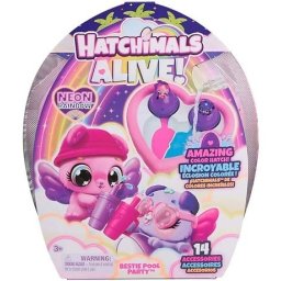 Set figurine Hatchimals Alive Curcubeu, Spin Master, Bestie Pool Party
