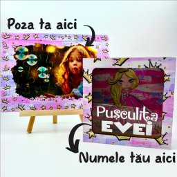 Cadou fetite - Set Pusculita cu nume si puzzle personalizat poza