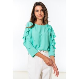 Bluză damă vernil Hermosa Kristina – sifon elegant