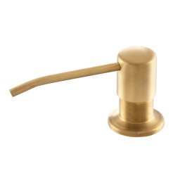 Dozator pentru chiuveta bucatarie sapun lichid, dispenser , auriu periat , incastrabil 350 ml