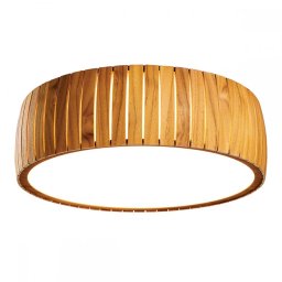 Plafoniera Barrel QN-BARREL-F-LED-50-TEAK, 17W LED, D50cm, lemn de tec