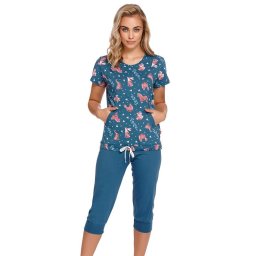 Pijama de damă Milli albastră cu animale