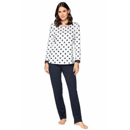 Pijama de lux Celia gri cu buline