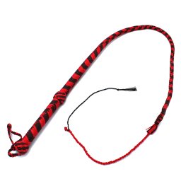 Kiotos Nylon Bullwhip Black & Red 120cm