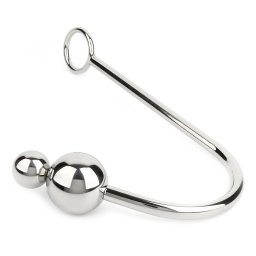 Mr. Steel Anal Hook Double Balls 25+40mm Silver