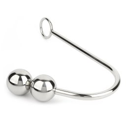 Mr. Steel Anal Hook Double Balls 40+40mm Silver