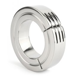 Mr. Steel Hinged Magnetic Cockring 40mm Silver