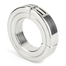 Mr. Steel Hinged Magnetic Cockring 45mm Silver