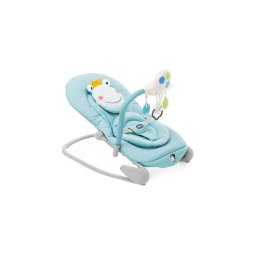 Chicco - Șezlong BALLOON Froggy pentru bebeluși, cu vibrații și melodii, 2xAA + 1xLR20, albastru