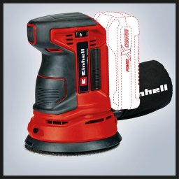 Slefuitor rotativ fara fir Einhell Power X-Change TE-RS 18 Li Solo, 18 V, 125 mm diametru, 11000 rpm, fara incarcator, Rosu-Negru