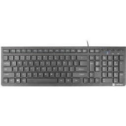 Tastatura Natec Discus 2 USB US Slim, Negru