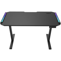 Birou gaming Cougar E-Deimus, Inaltime ajustabila, Reglabil electric, Porturi USB Iluminare RGB, Negru