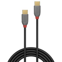 CABLU alimentare si date Lindy pt.smartphone USB Type-C (T) la USB Type-C (T), 2 m, PVC, gri