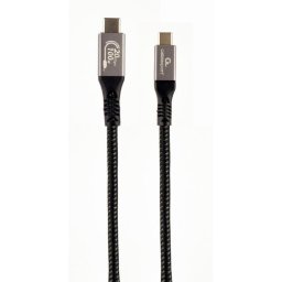 CABLU alimentare si date GEMBIRD, pt. smartphone, USB 3.2 Gen2 Type-C (T) la USB 3.2 Type-C (T), 100W, 1.5m, negru