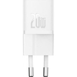 INCARCATOR retea Baseus, GaN5 Fast Charger mini 20W, 1 x USB Type-C 5V/3A, alb