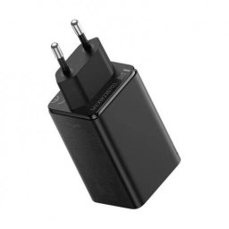 INCARCATOR RETEA Baseus GaN6 Pro, Quick Charge 65W, 2 x USB Type-C Output 5V/3A, 2 x USB, Include cablu USB Type-C la USB Type-C de 100W, Negru