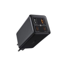 INCARCATOR RETEA Baseus GaN6 Pro, Quick Charge 100W, 2 x USB Type-C, Output 5V/3A, 2 x USB, include cablu USB Type-C la USB Type-C de 100W, Negru