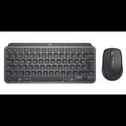 Kit Tastatura si mouse Logitech MX Keys Mini, Layout German, Bluetooth, Negru