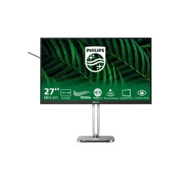 Monitor IPS LED Philips 27" 27B2G5200/00, Full HD (1920 x 1080), VGA, HDMI, DisplayPort, Boxe, Pivot, 100 Hz, 4 ms, Negru/Argintiu