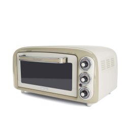 Cuptor electric Ariete VINTAGE 0979/03, 1380 W, 18 L, 3 moduri, Pana la 230°C, Geam dublu, Timer, Alb/Bej