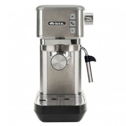 Espressor manual Ariete ESPRESSO METAL SLIM 1380/10, 1300W, 15 bar, 1.1 L, Lungimea cafelei personalizabila, Cafea macinasa si doze ESE, Inox