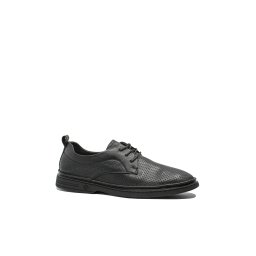 Pantofi comozi Otter negri din piele naturală cu perforații OTR60003-40 EU
