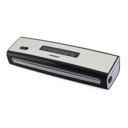 Aparat de vidat si sigilat Heinner HAV-130BKSS, vidare si sigilare , vidare uscata si umeda, functie sigilare , vidare caserole , control Touch, functie Pulse , doua moduri: normal/delicat , rola pungi inclusa 20x200 cm , furtun vidare caserole , mini cut