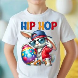 Tricou copii Paste cu iepuras cool Hip Hop