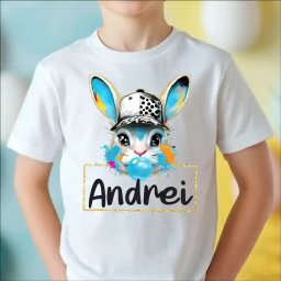 Tricou de Paste pentru copii personalizat cu nume
