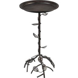 Decoratiune gradina, MagicHome, hranitor pentru pasari cu suport, metalic, 27x56 cm