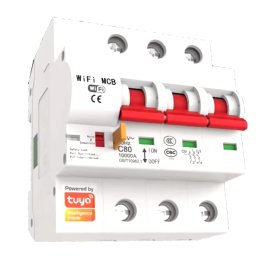 MXM Întrerupător WiFi 40A – Tuya, 3 poli, cu protecție la scurtcircuit