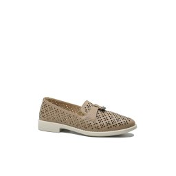 Pantofi casual Karisma, apricot din piele naturală cu perforații OTR60019-36 EU