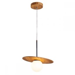 Pendul Orbit QN-ORBIT-P-M-TEAK, 1xE27, D40cm, lemn de tec