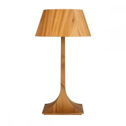 Veioza Nostalgia QN-NOSTALGIA-TL-M-TEAK, 1xE27, H53cm, lemn de tec