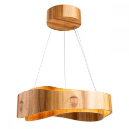 Lustra Horizon QN-HORIZON-RING-LED-60-TEAK, 43W LED, D60cm, lemn de tec
