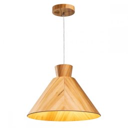 Pendul Conical QN-CONICAL-P-M-TEAK, 1xE27, D40cm, lemn de tec