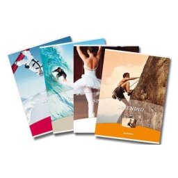 Caiet A4, 60 file - 80g/mp, liniat stanga, coperta imagini sport, AURORA Splendid - matematica
