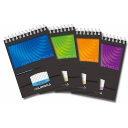Blocnotes cu spirala, A6, 80 file - 90g/mp, AURORA Mano - matematica