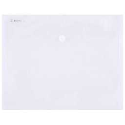 Mapa PP protectie documente A5 landscape, inchidere cu capsa, 10/set, DONAU - transparent
