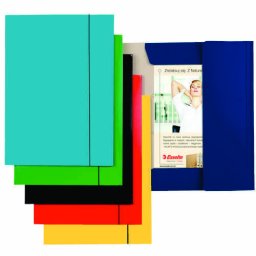 Mapa din carton plastifiat cu elastic, ESSELTE Economy - albastru