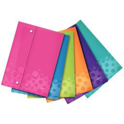 Mapa de protecţie LEITZ Wow cu capse, PP, 6 buc/set - diverse culori