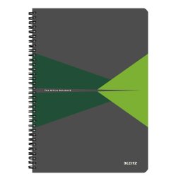 Caiet de birou LEITZ Office, carton, A4, cu spira, dictando - verde